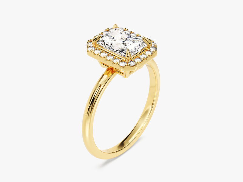 Radiant Halo Lab Grown Diamond Engagement Ring (1.50 CT)