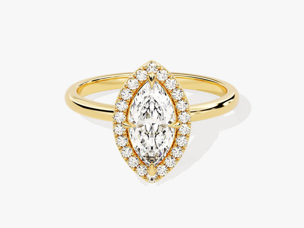 Marquise Halo Lab Grown Diamond Engagement Ring (1.00 CT)
