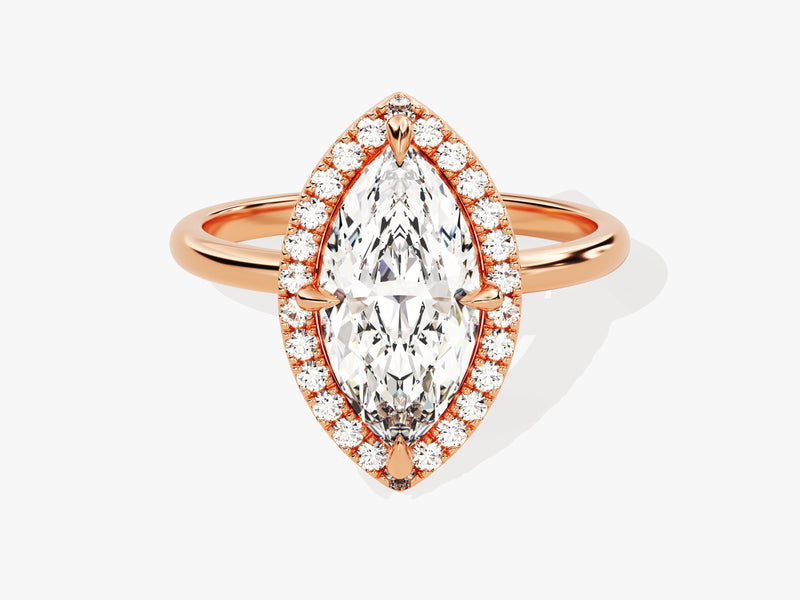 Marquise Halo Lab Grown Diamond Engagement Ring (2.00 CT)