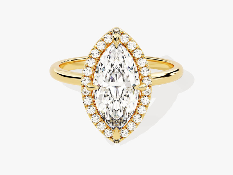 Marquise Halo Lab Grown Diamond Engagement Ring (2.00 CT)