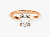 Knife Edge Oval Lab Grown Diamond Engagement Ring (1.50 CT)