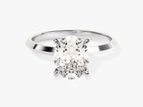 Knife Edge Oval Lab Grown Diamond Engagement Ring (2.00 CT)