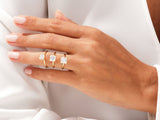 Knife Edge Princess Lab Grown Diamond Engagement Ring (2.00 CT)