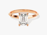 Knife Edge Emerald Lab Grown Diamond Engagement Ring (1.50 CT)