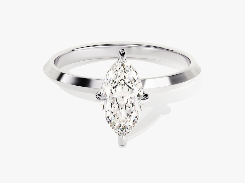 Knife Edge Marquise Lab Grown Diamond Engagement Ring (1.00 CT)