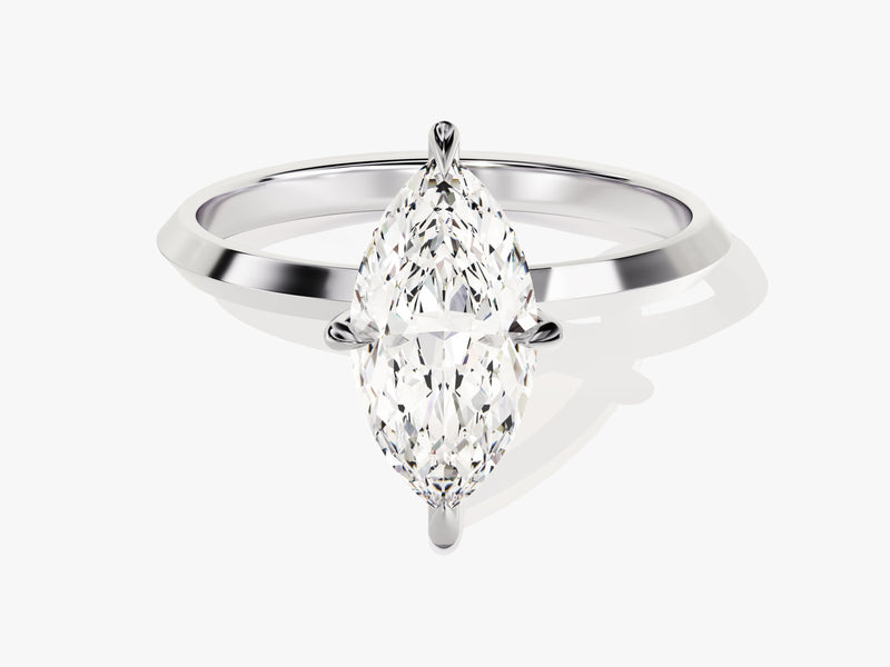Knife Edge Marquise Lab Grown Diamond Engagement Ring (1.50 CT)