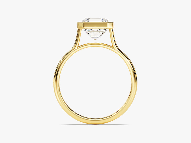 Bezel Asscher Lab Grown Diamond Engagement Ring (2.00 CT)