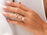 Bezel Radiant Lab Grown Diamond Engagement Ring (1.00 CT)