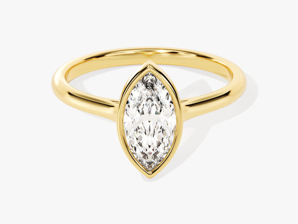 Bezel Marquise Lab Grown Diamond Engagement Ring (1.00 CT)