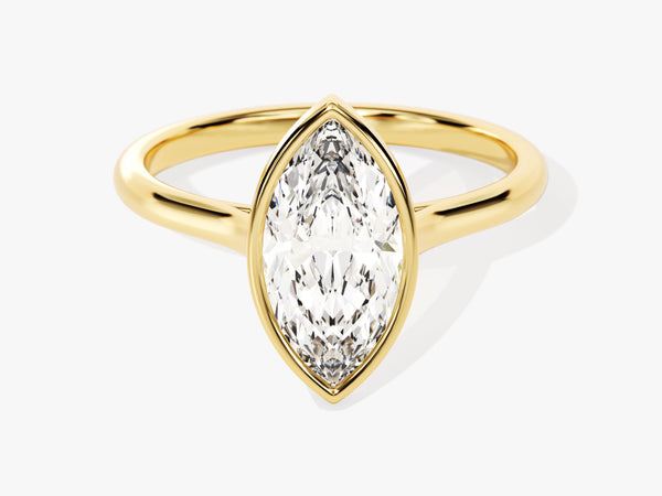 Bezel Marquise Lab Grown Diamond Engagement Ring (1.50 CT)