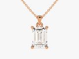 Emerald Cut Lab Diamond Solitaire Pendant (1.50 CT)