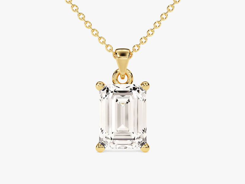 Emerald Cut Lab Diamond Solitaire Pendant (1.50 CT)