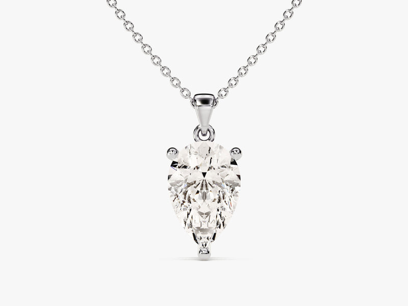 Pear Cut Moissanite Solitaire Pendant (1.50 CT)