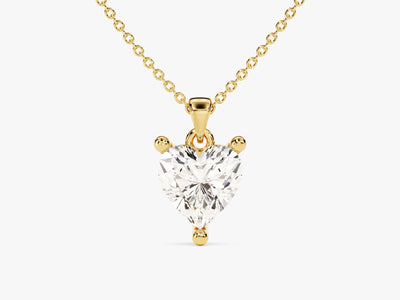 Heart Cut Lab Diamond Solitaire Pendant (1.00 CT)