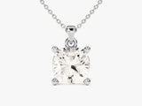 Cushion Cut Lab Diamond Solitaire Pendant (2.00 CT)