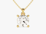 Cushion Cut Lab Diamond Solitaire Pendant (2.00 CT)