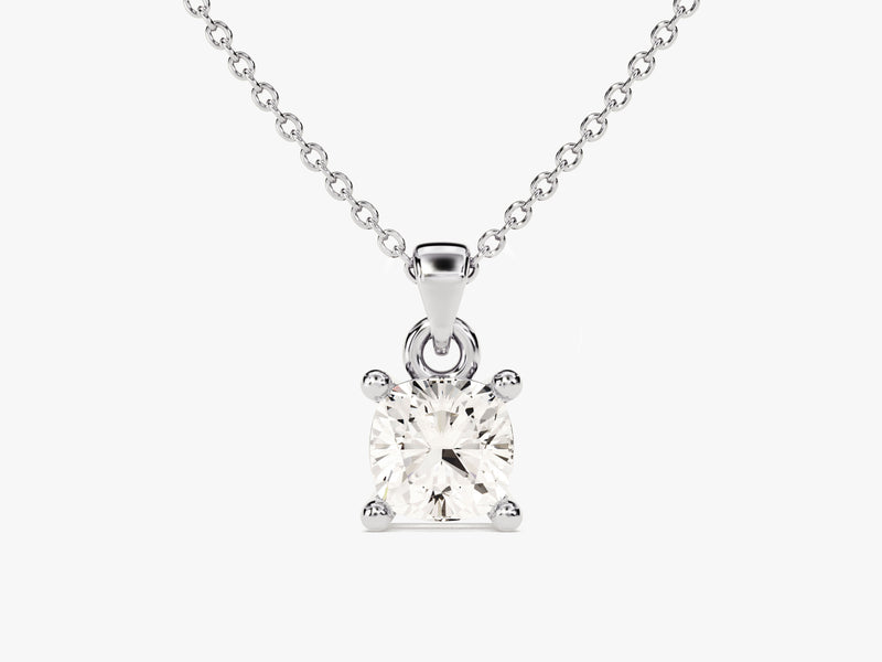 Cushion Cut Moissanite Solitaire Pendant (0.50 CT)