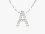 Diamond Initial Letter Necklace in 14k Solid Gold