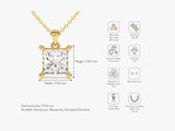 Princess Cut Lab Diamond Solitaire Pendant (1.00 CT)