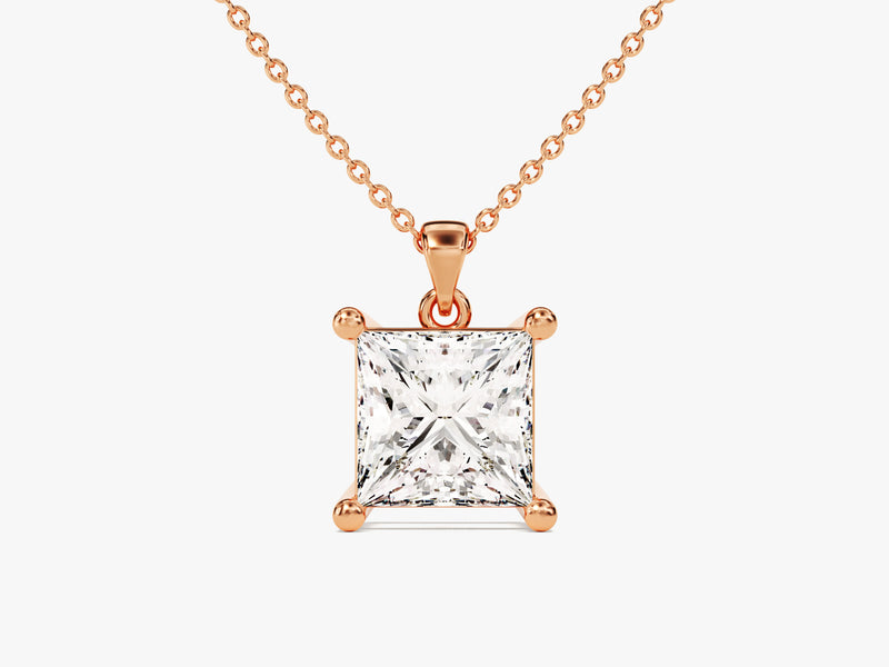 Princess Cut Lab Diamond Solitaire Pendant (1.50 CT)