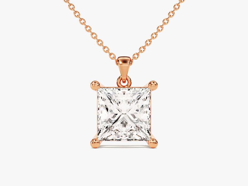 Princess Cut Lab Diamond Solitaire Pendant (2.00 CT)