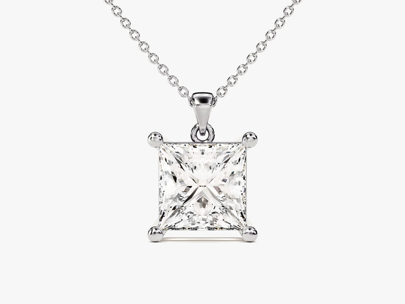 Princess Cut Lab Diamond Solitaire Pendant (2.00 CT)