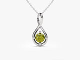 Infinity Solitaire Birthstone Necklace in 14k Solid Gold