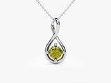 Infinity Solitaire Birthstone Necklace - Gold Vermeil