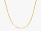 14k Yellow Gold 2.5mm Herringbone Chain Necklace