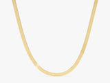 14k Yellow Gold 3.5mm Herringbone Chain Necklace