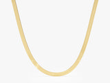 14k Yellow Gold 4.5mm Herringbone Chain Necklace