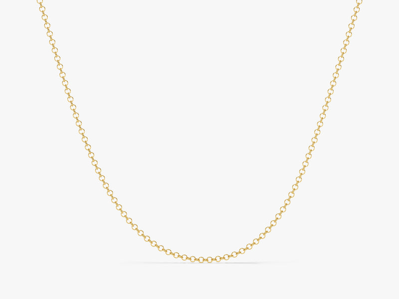 14k Yellow Gold 2.0mm Rolo Chain Necklace