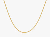 14k Yellow Gold 2.0mm Cuban Curb Chain Necklace
