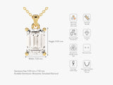 Emerald Cut Lab Diamond Solitaire Pendant (1.50 CT)