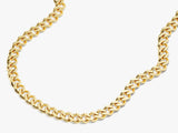 14k Yellow Gold 6.5mm Cuban Curb Chain Necklace