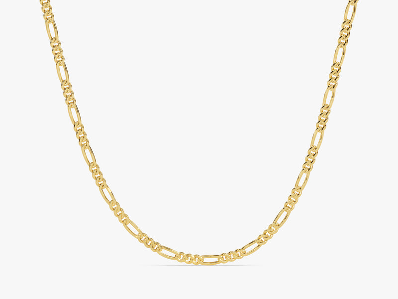 14k Yellow Gold 3.0mm Figaro Chain Necklace