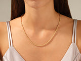 14k Yellow Gold 3.0mm Rope Chain Necklace