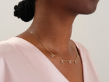 14k Solid Gold Diamond Letter Name Necklace