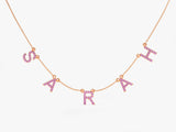 Birthstone Name Necklace - Gold Vermeil