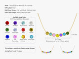 Bezel Set Round Birthstone Family Necklace in 14k Solid Gold
