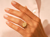 14k Solid Gold Oval Signet Ring