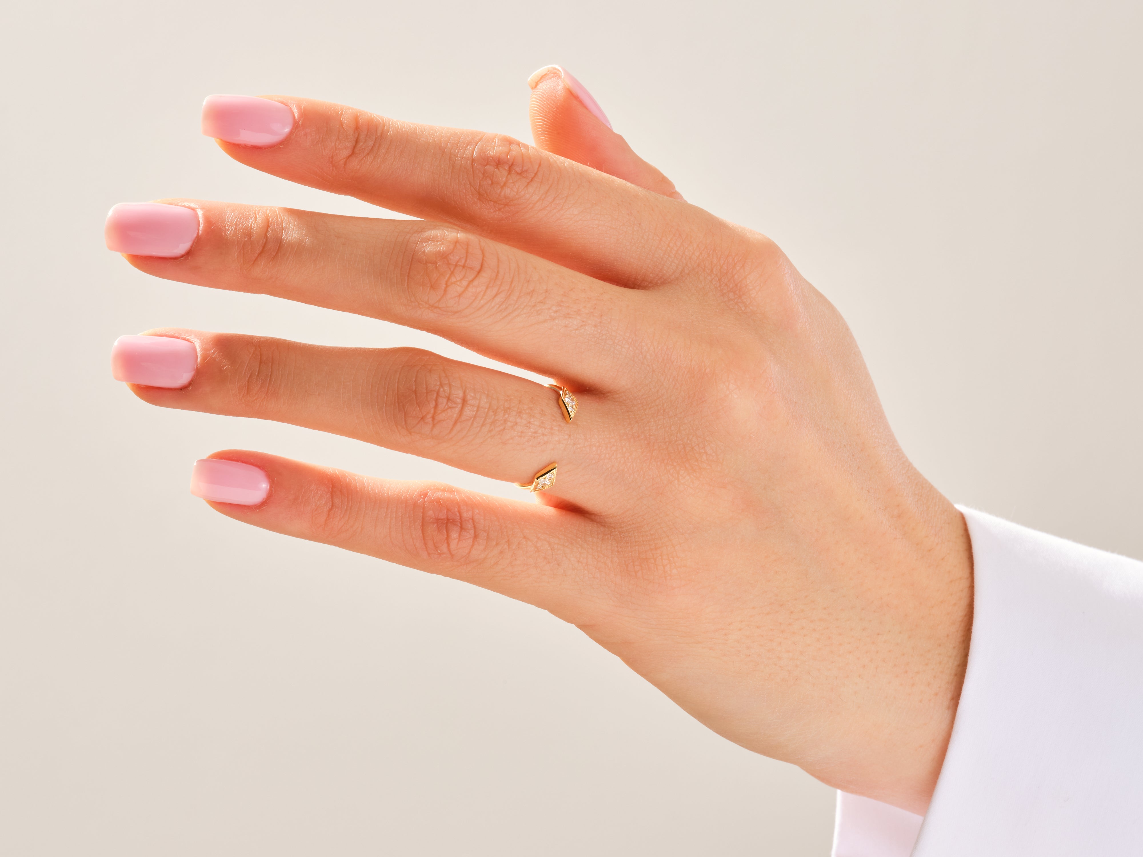 Open Milgrain Diamond Wedding Band