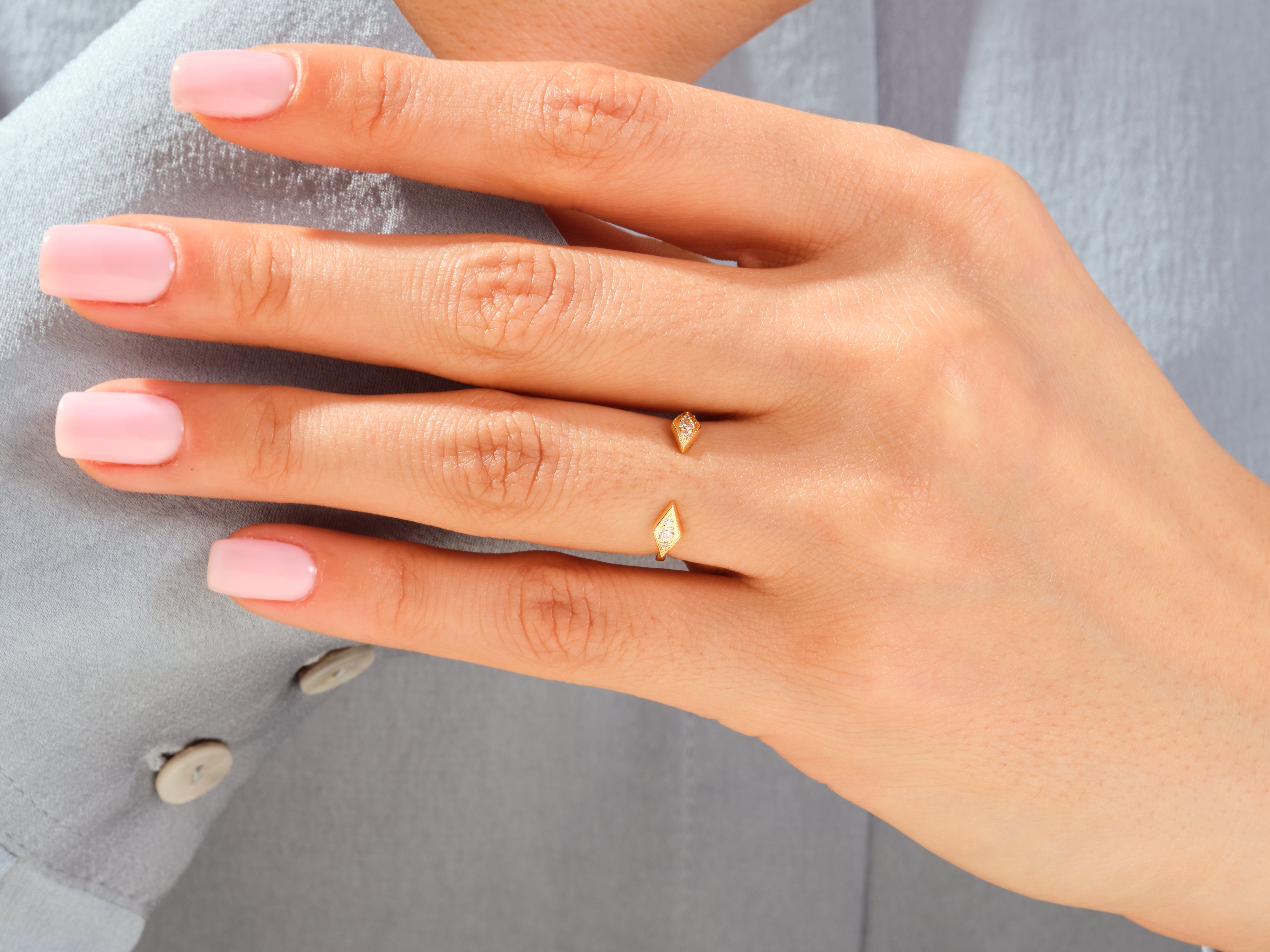 Open Milgrain Diamond Wedding Band