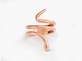 Yellow, White, Rose, 14k gold, 18k gold, Rose Gold Snake Ring with Diamonds