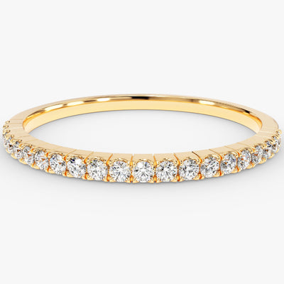 Slit Moissanite Half Eternity Wedding Band (0.21 CT TW)