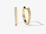 14k Gold, Yellow, White, Rose, 14k Yellow Gold Diamond Huggies Earrings (0.20 ct tw)