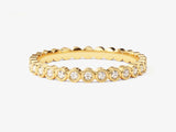 14k Gold, 18k Gold, Yellow, White, Rose, Yellow Gold Bezel Set Diamond Eternity Wedding Ring (0.25 cttw)