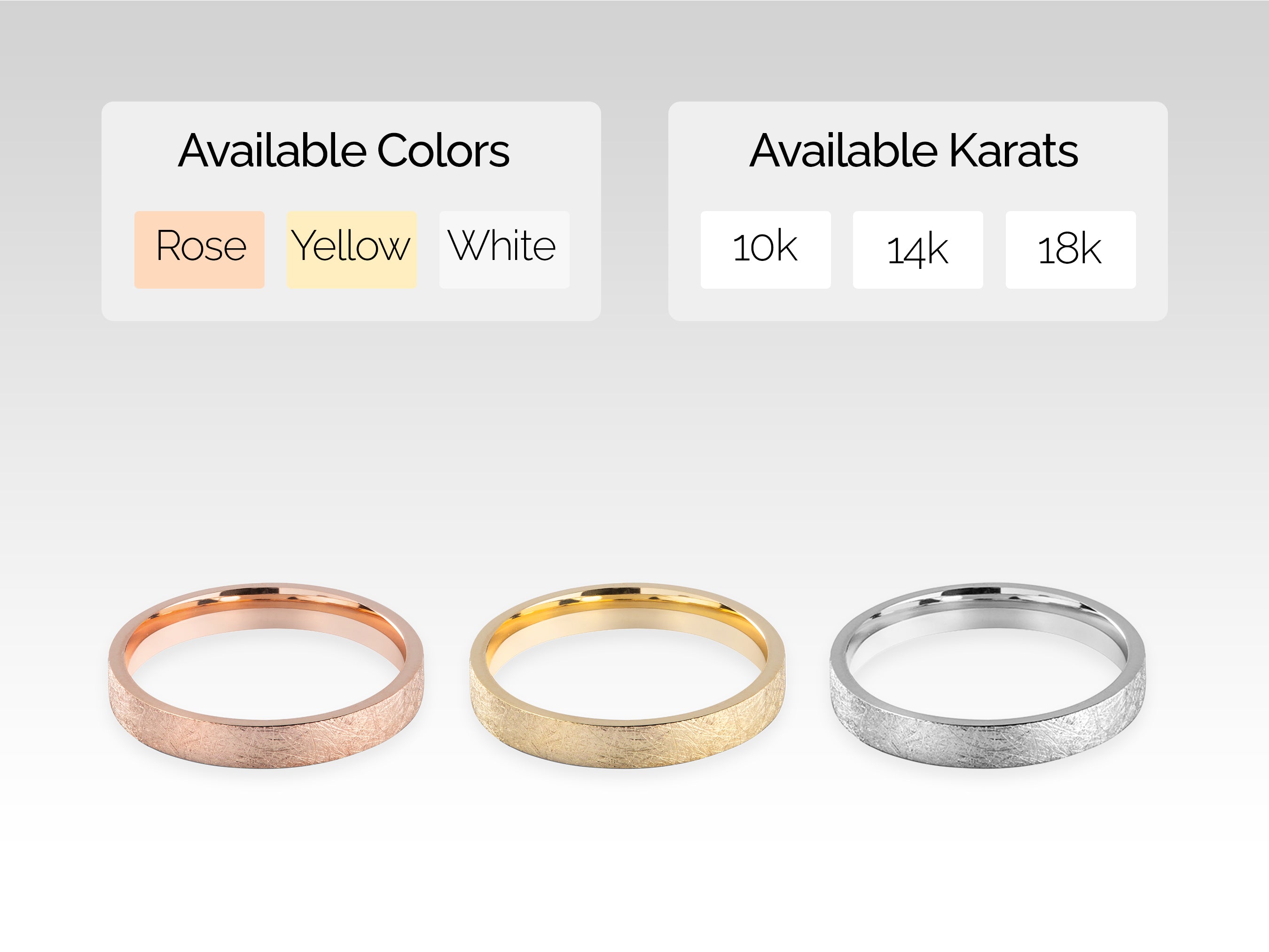 White, Rose, Yellow, 14k Gold, 10k Gold, 18k Gold