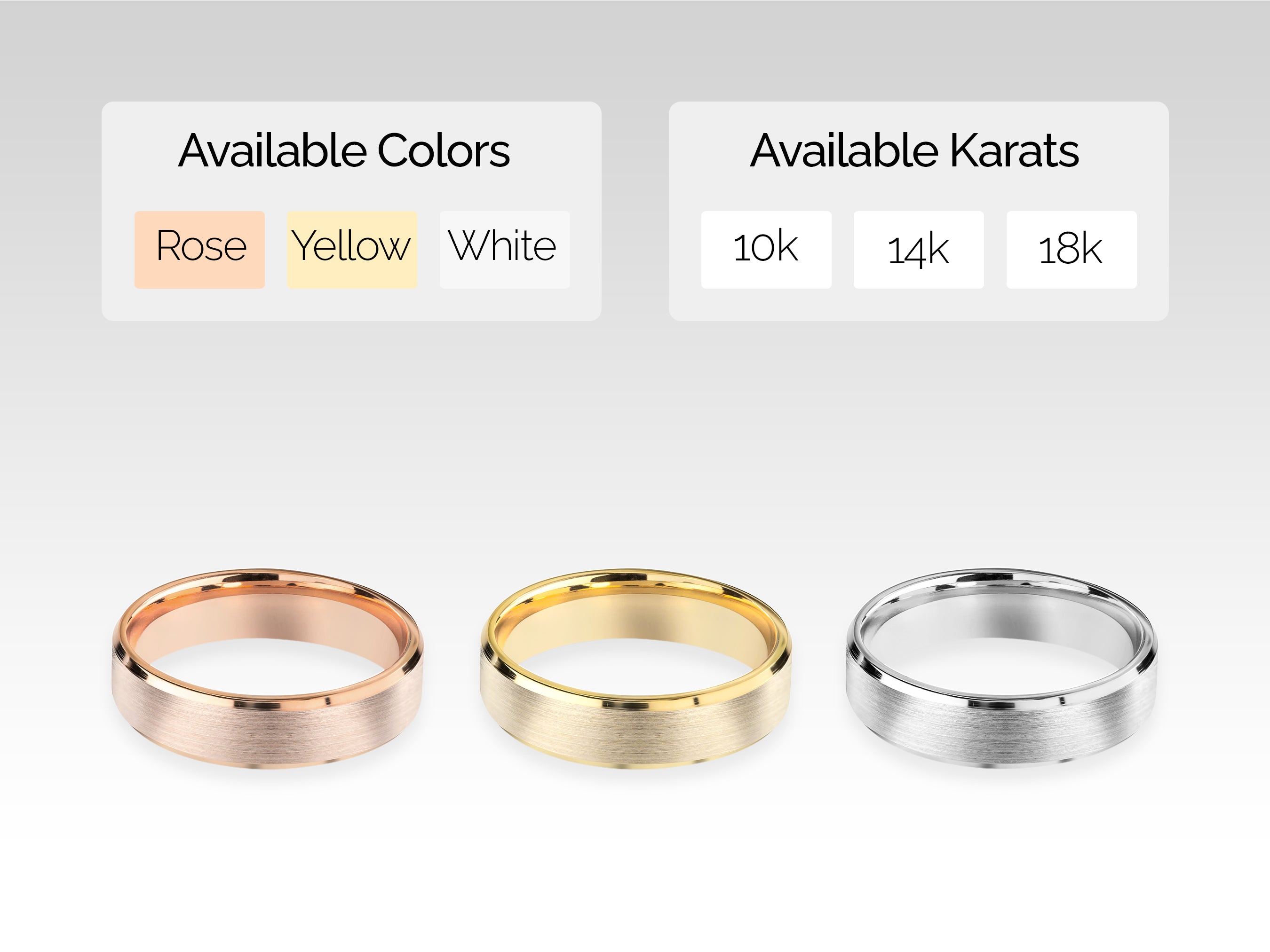 White, Rose, Yellow, 14k Gold, 10k Gold, 18k Gold