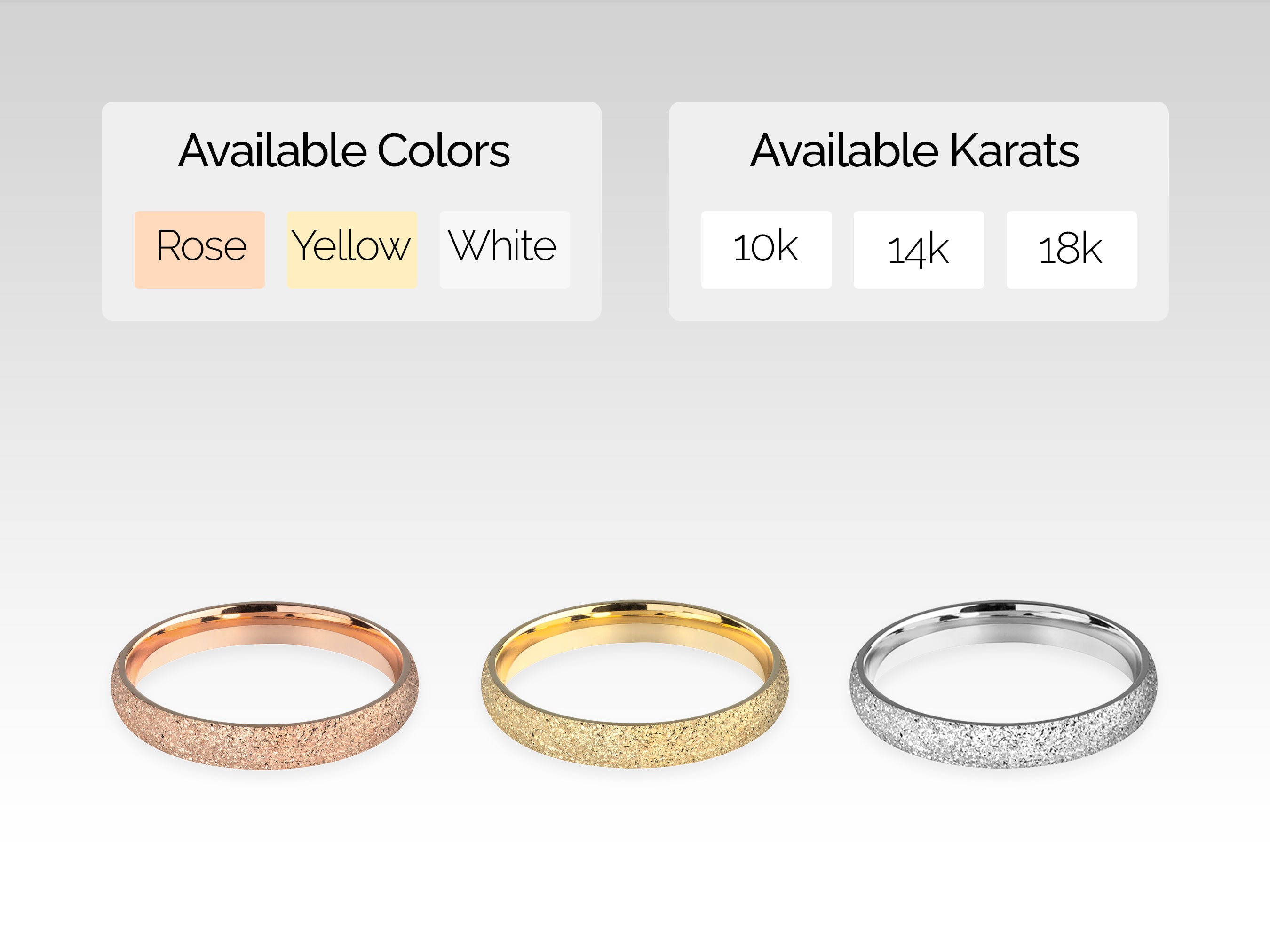 White, Rose, Yellow, 14k Gold, 10k Gold, 18k Gold